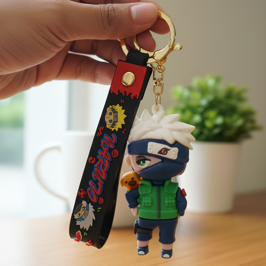 Naruto Kakashi Hatake Anime Keychain – Premium Figure with Strap