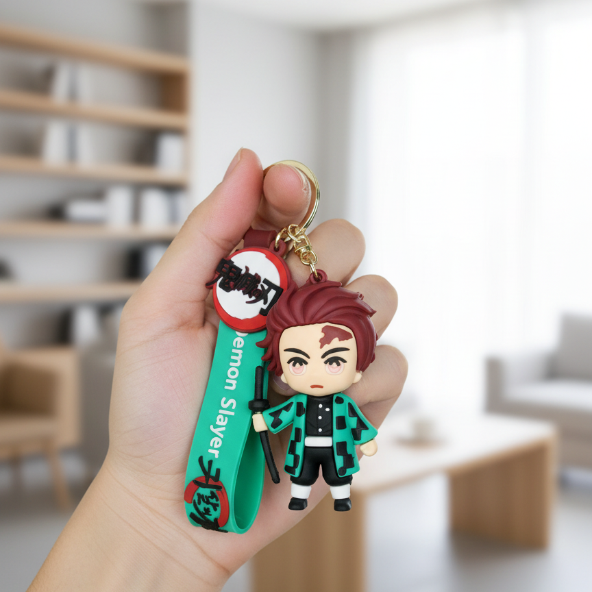Tanjiro Kamado 3D Keychain – Demon Slayer Anime Merchandise