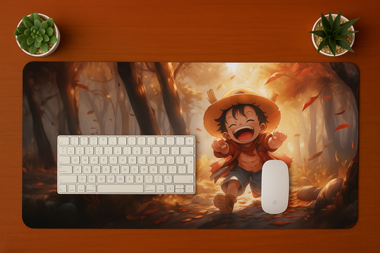 🏴‍☠️One Piece Luffy Desk Mat – Premium Anime Desk Pad (13 × 31.5 inches)