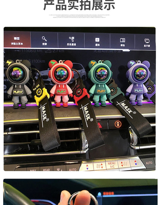Astronaut Keychain – Cute 3D Figure with Rubber Strap