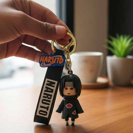 Naruto Itachi Uchiha Anime Keychain – Premium Chibi Figure with Strap