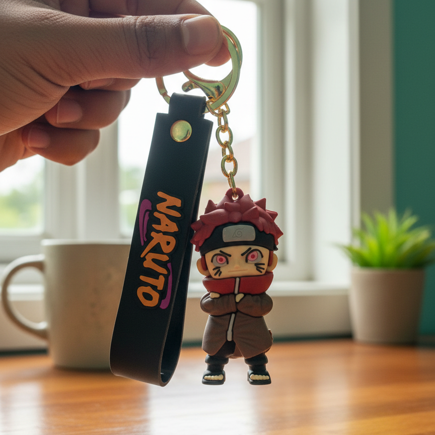Naruto Gaara Anime Keychain – Premium Mini Figure with Stylish Strap