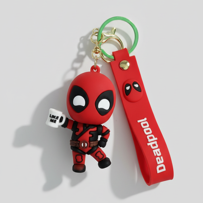 Deadpool 3D Mini Figure Keychain – With “Like Me” Mug