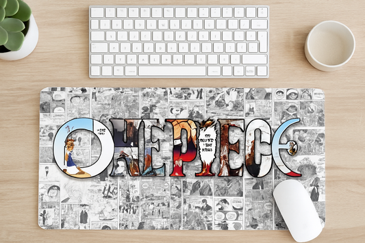 🏴‍☠️One Piece Anime Desk Mat 13x31.5 Inch – Large Gaming & Office Mouse Pad | Premium Anime Manga Design for Desk Setup