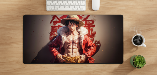 Luffy “Gear Up” Desk Mat – Conquer Your Desk Like a Pirate King