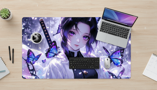 Shinobu Butterfly Desk Mat – Elegance Meets Power