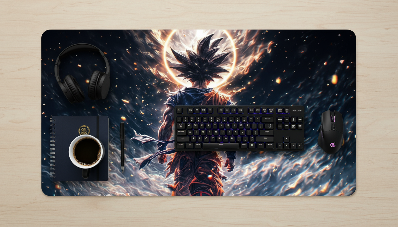 Ultra Instinct Anime Desk Mat – 13×31.5 Inches